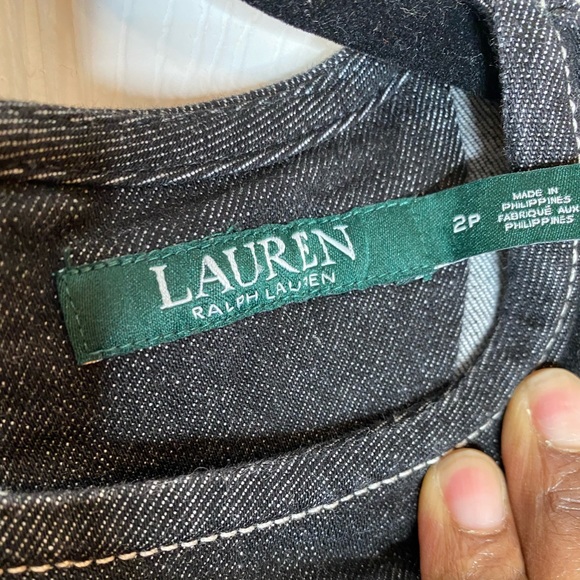 New! Lauren Ralph Lauren Denim Shift Dress - Picture 6 of 8